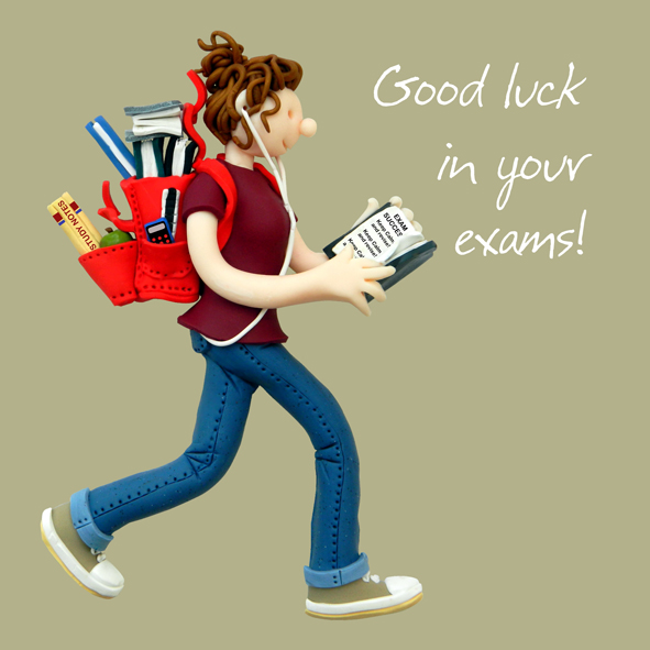 Exam good luck female Exam good luck female