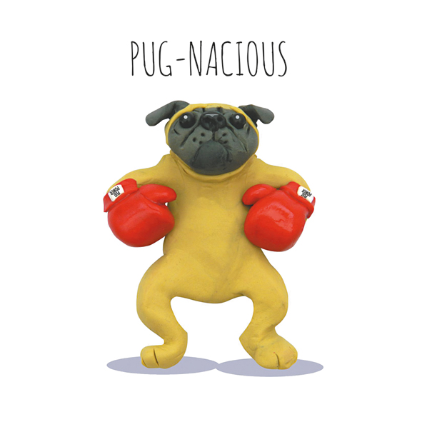 Pug nacious mini card Pug nacious mini card