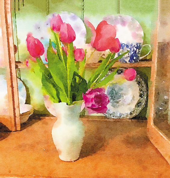 Tulips and china Tulips and china