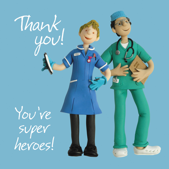 Superhero doctor and nurse Superhero doctor and nurse