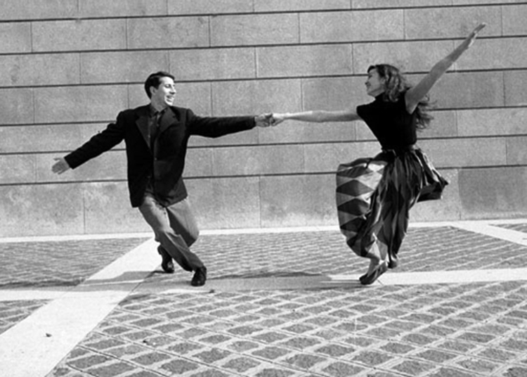 Couple dancing in the street Couple dancing in the street