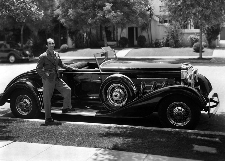 Man and long car Man and long car