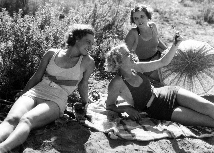 Three women relaxing Three women relaxing