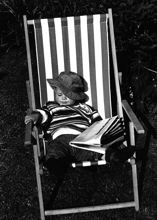 Boy in deckchair Boy in deckchair