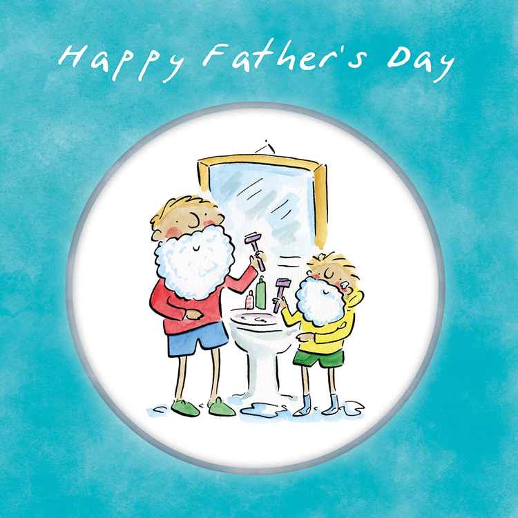 Dad and Son shaving Dad and Son shaving