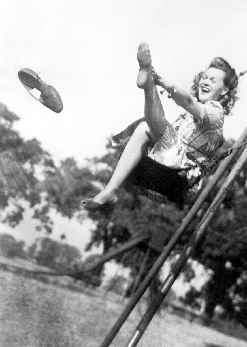 Woman's shoe in the air Woman's shoe in the air
