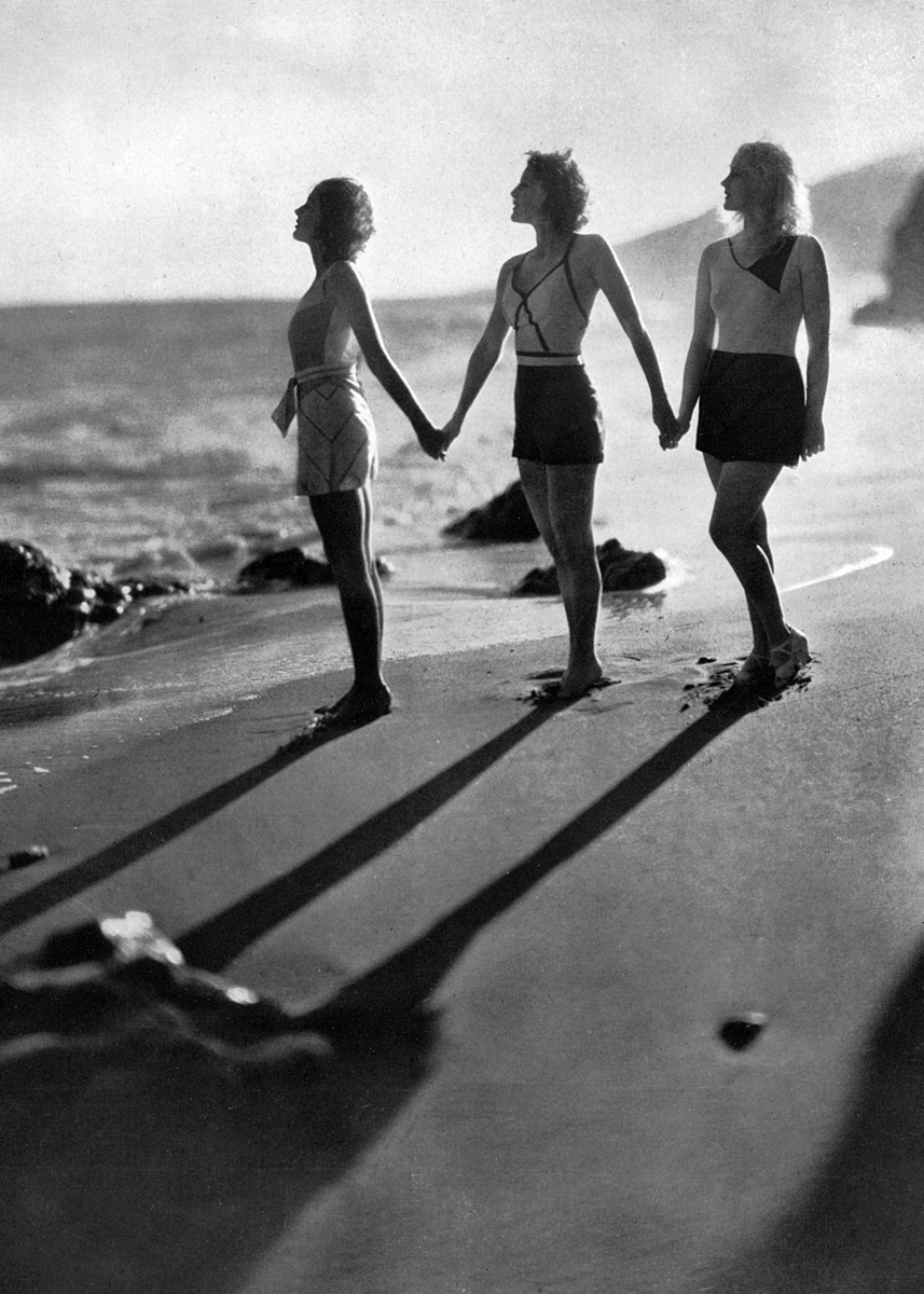 Long shadows on the beach Long shadows on the beach
