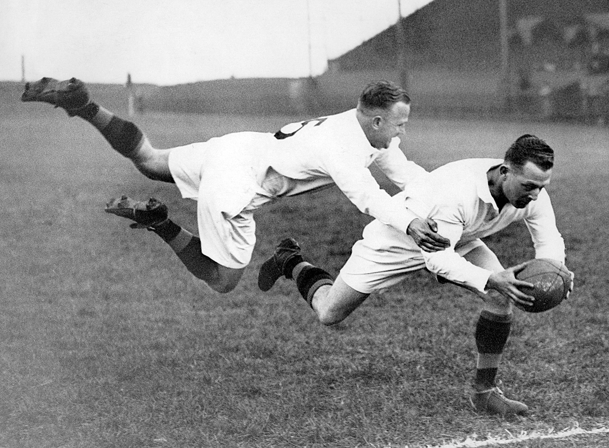 Flying rugby tackle Flying rugby tackle