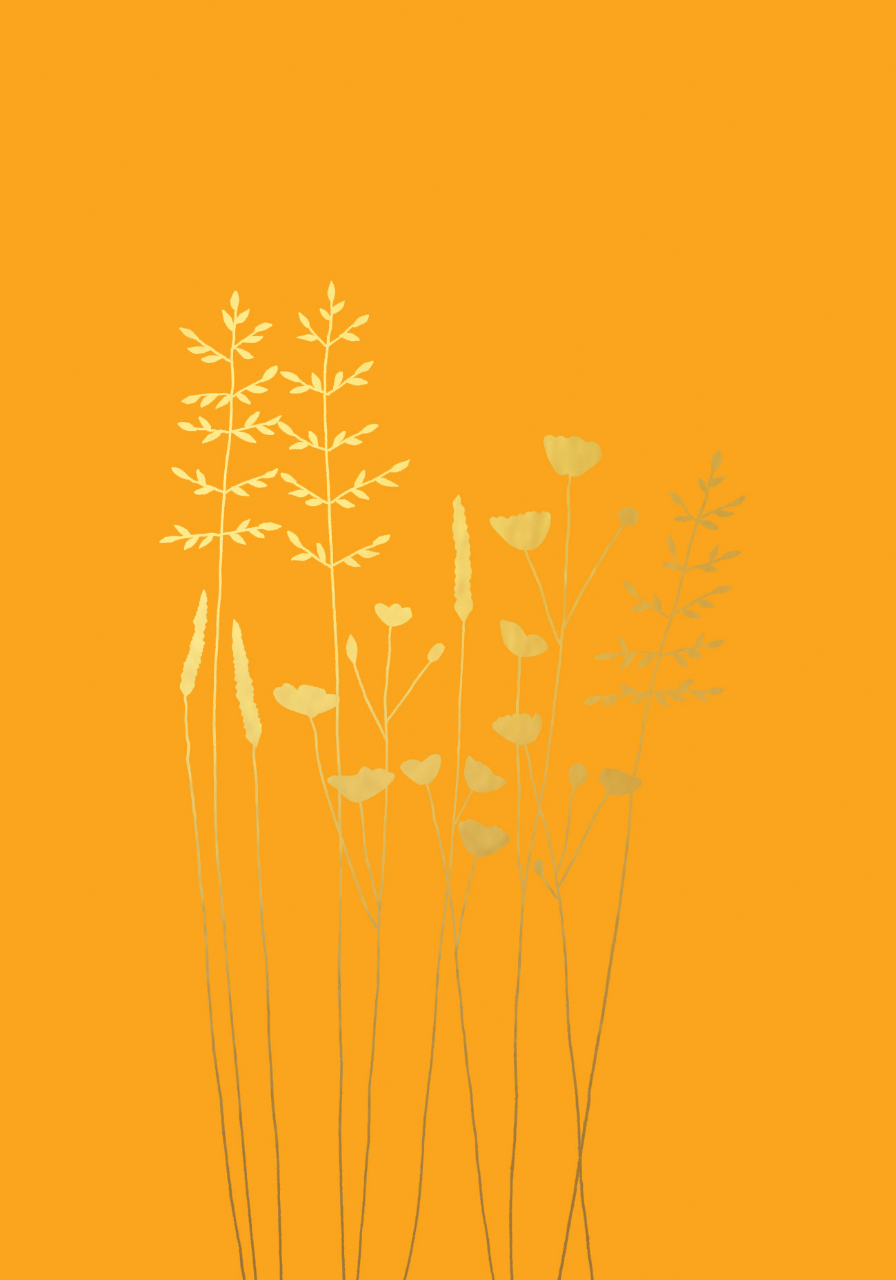 Buttercups & Grass Gold Greeting Card Buttercups & Grass Gold Greeting Card