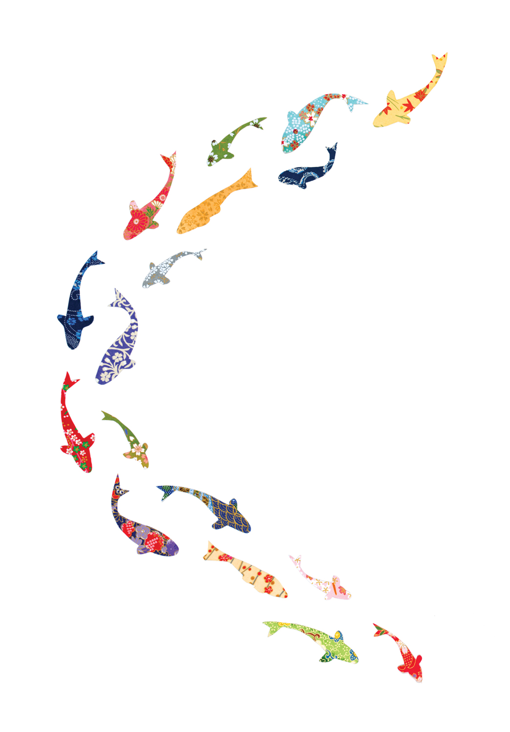 Koi Carp Swirl Greeting Card Koi Carp Swirl Greeting Card