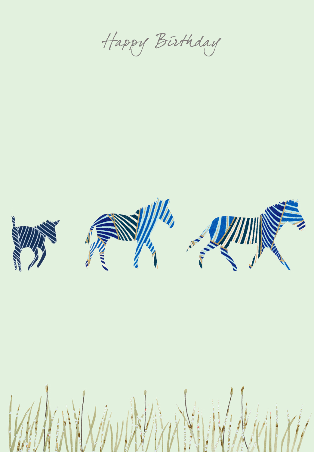 Zebra Birthday Greeting Card Zebra Birthday Greeting Card