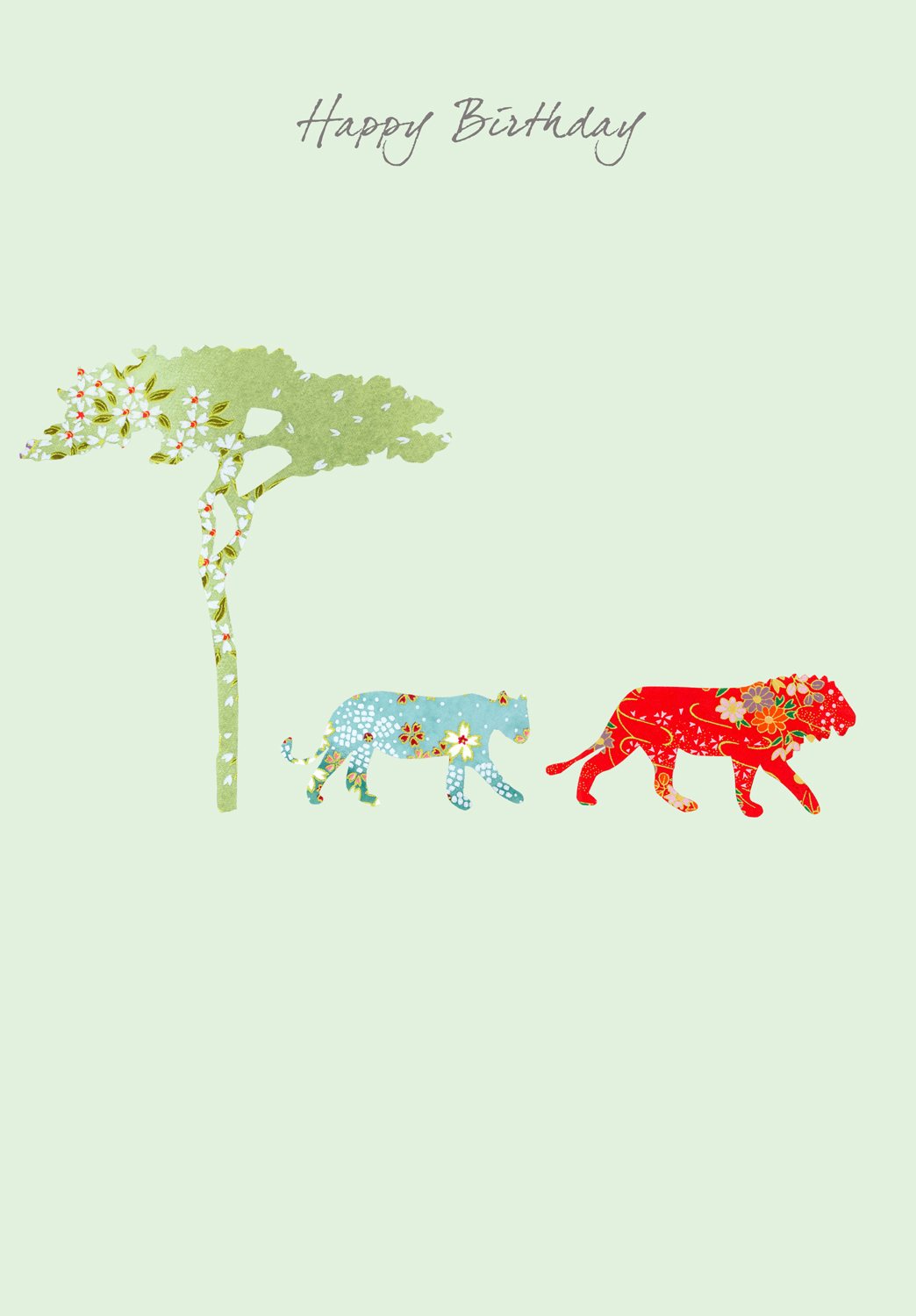 Two Lions Birthday Greeting Card Two Lions Birthday Greeting Card