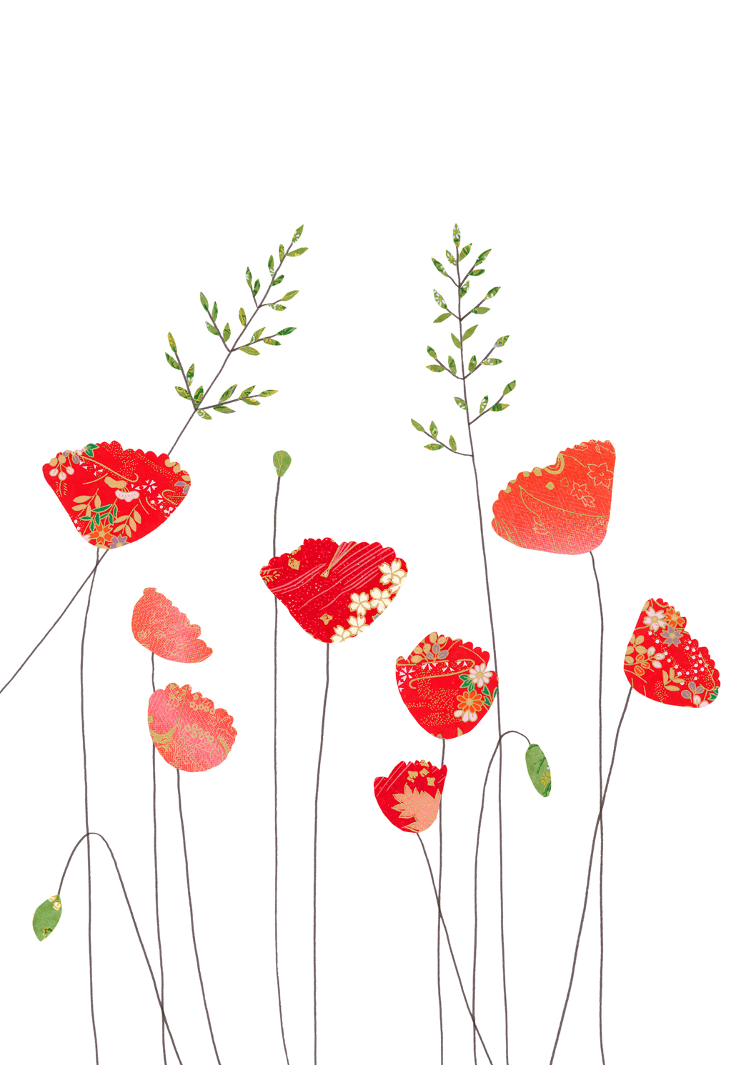Poppies & Grass Greeting Card Poppies & Grass Greeting Card