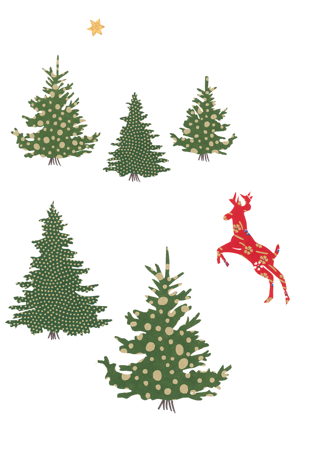 Jumping Stag Greeting Card Jumping Stag Greeting Card