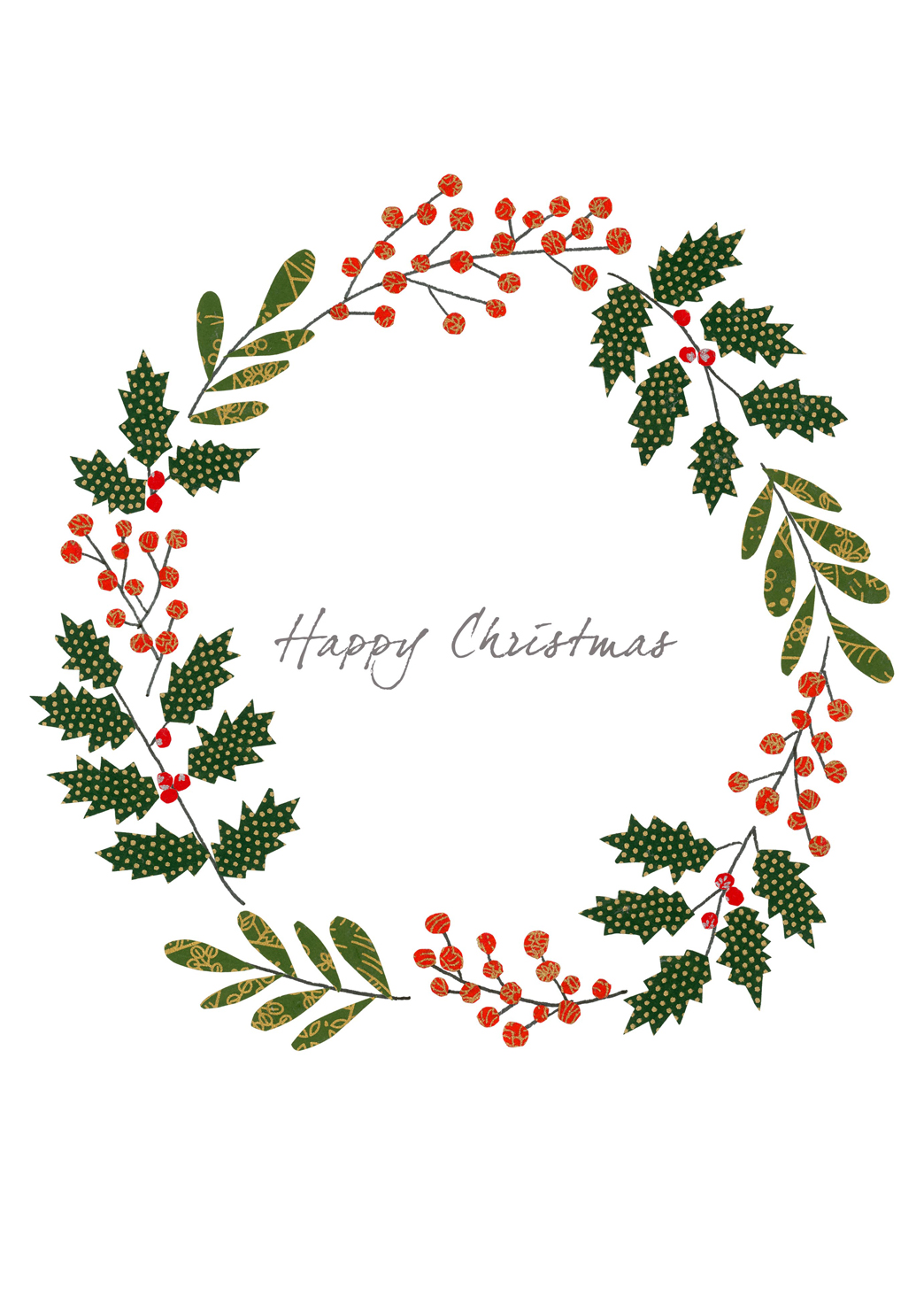 Christmas Wreath Greeting Card Christmas Wreath Greeting Card