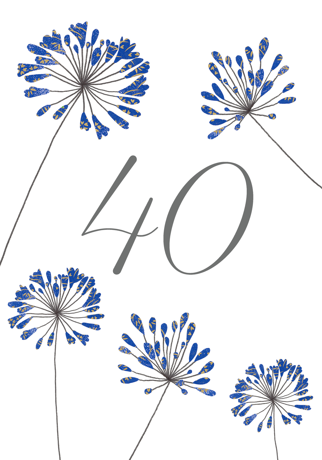 Agapanthus Forty Greeting Card Agapanthus Forty Greeting Card