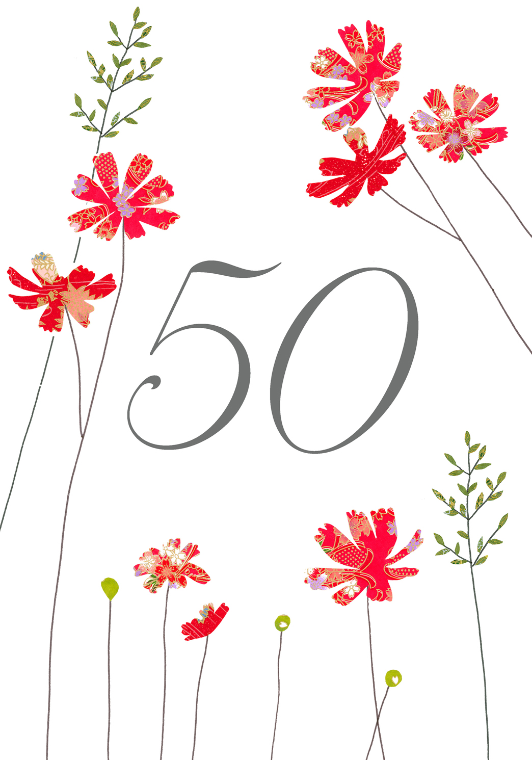 Cosmos Fifty Greeting Card Cosmos Fifty Greeting Card