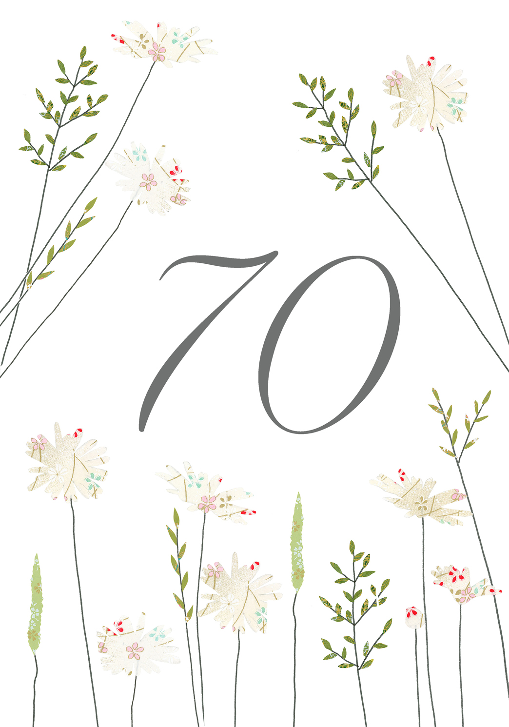 Daisies Seventy Greeting Card Daisies Seventy Greeting Card