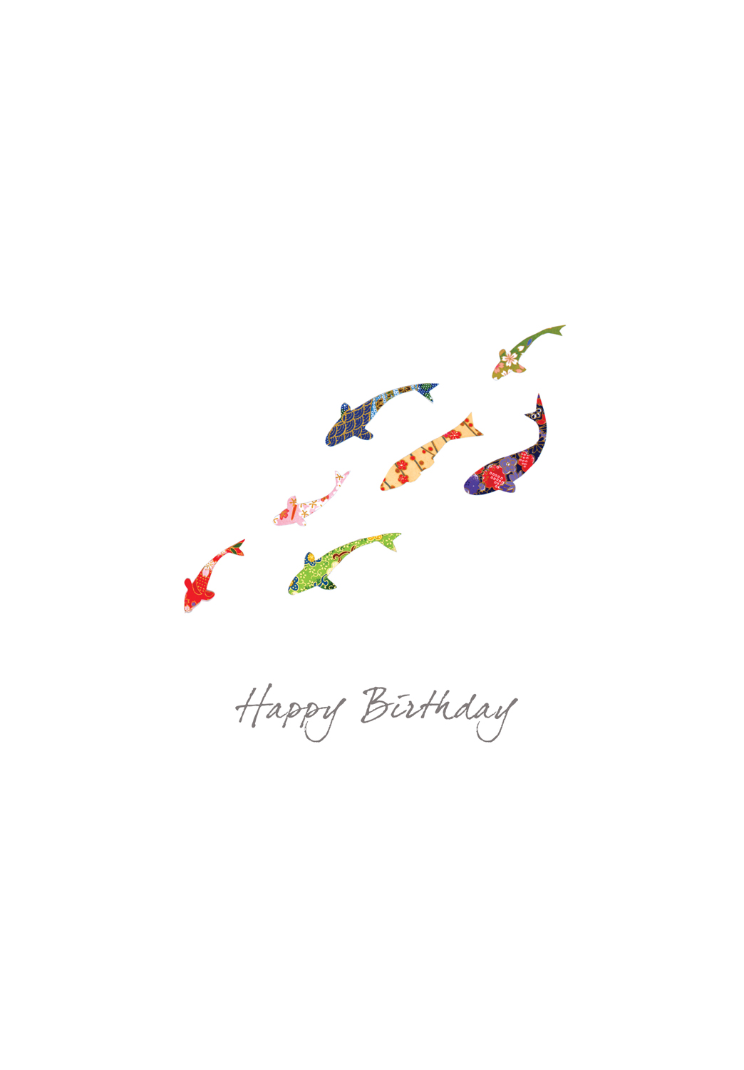 Koi Carp Drift Birthday Card Koi Carp Drift Birthday Card