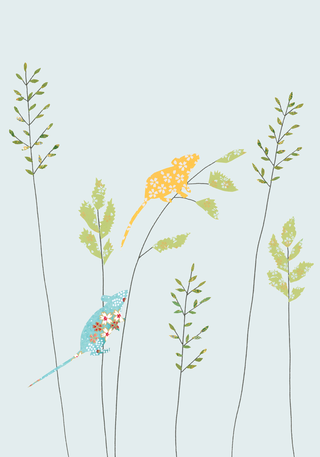 Field Mice & Grass Greeting Card Field Mice & Grass Greeting Card