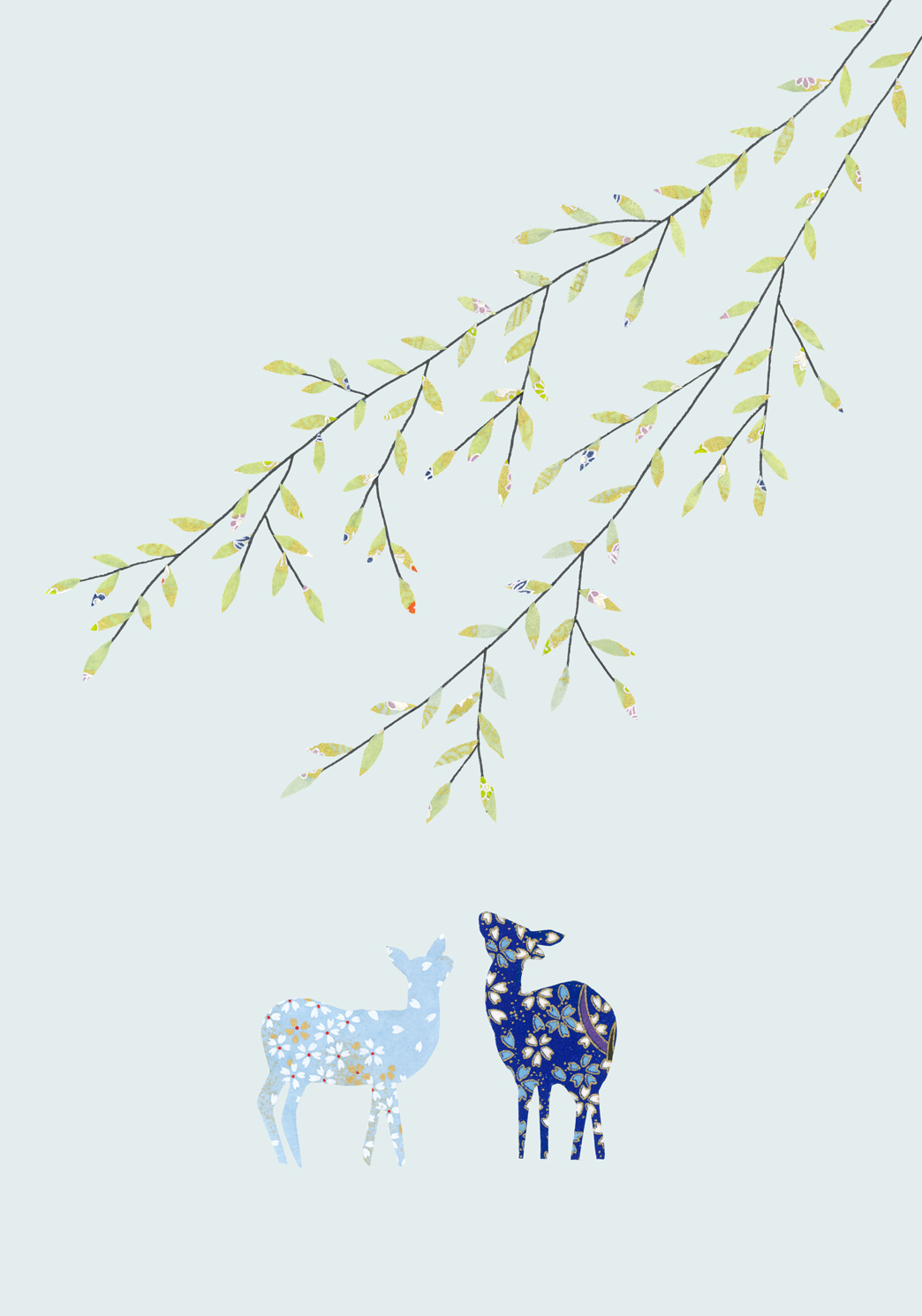 Two Deer Greeting Card Two Deer Greeting Card