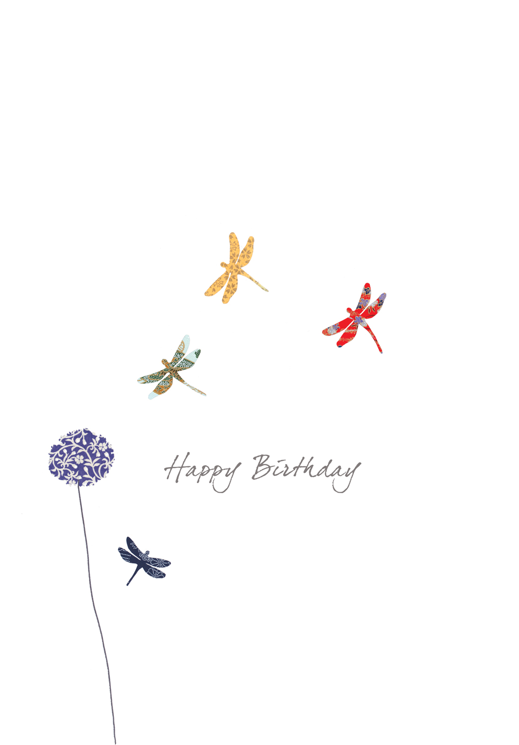 Dragonflies Birthday Greeting Card Dragonflies Birthday Greeting Card