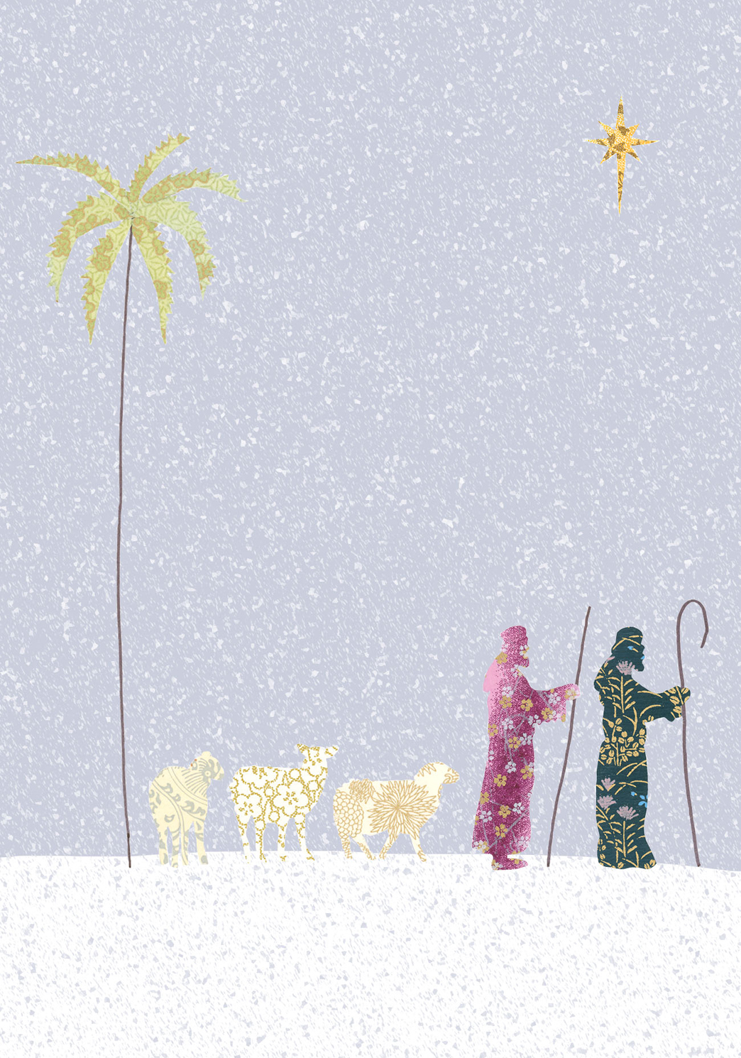 Shepherds in Snow Greeting Card Shepherds in Snow Greeting Card
