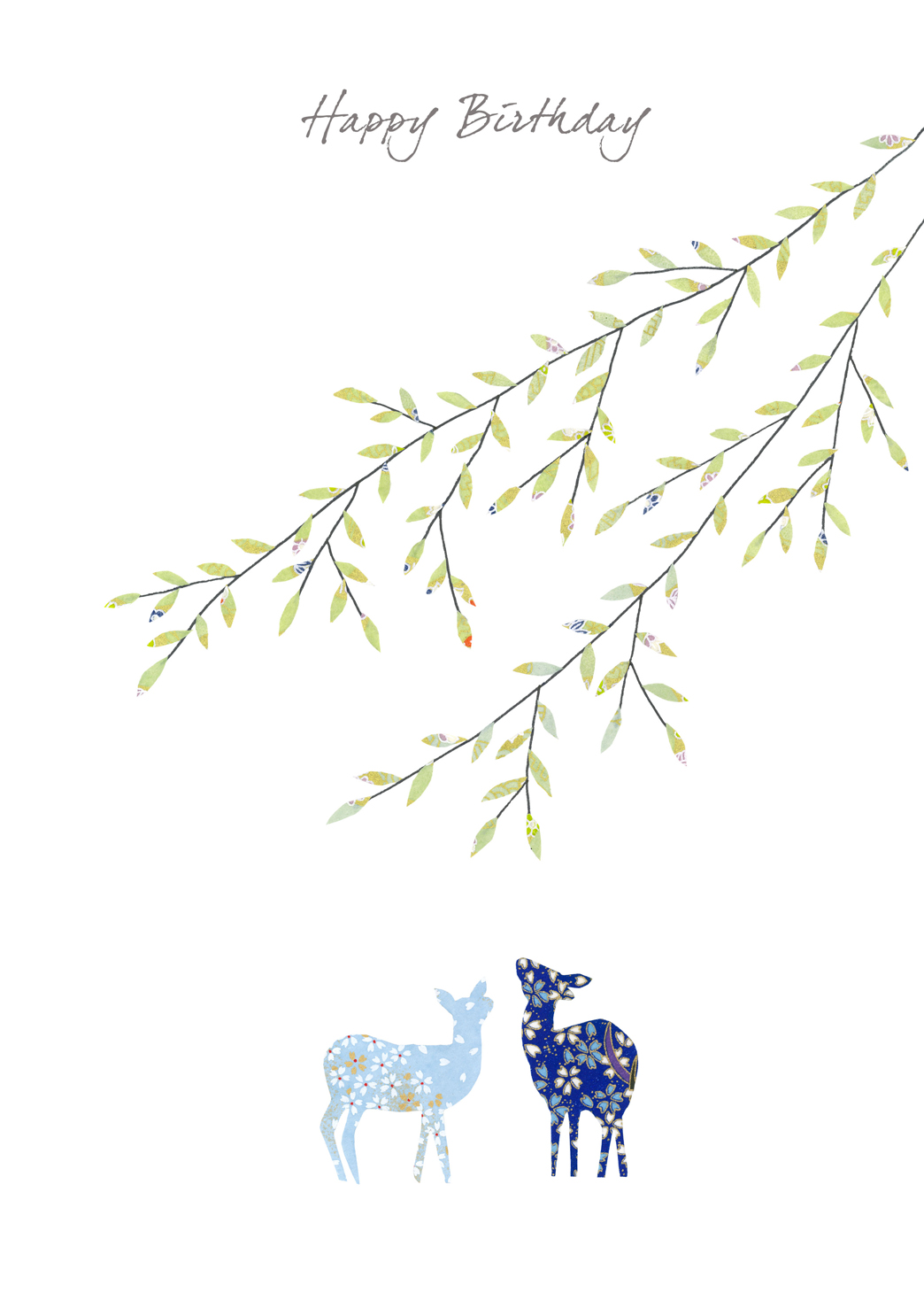 Two Deer Birthday Greeting Card Two Deer Birthday Greeting Card