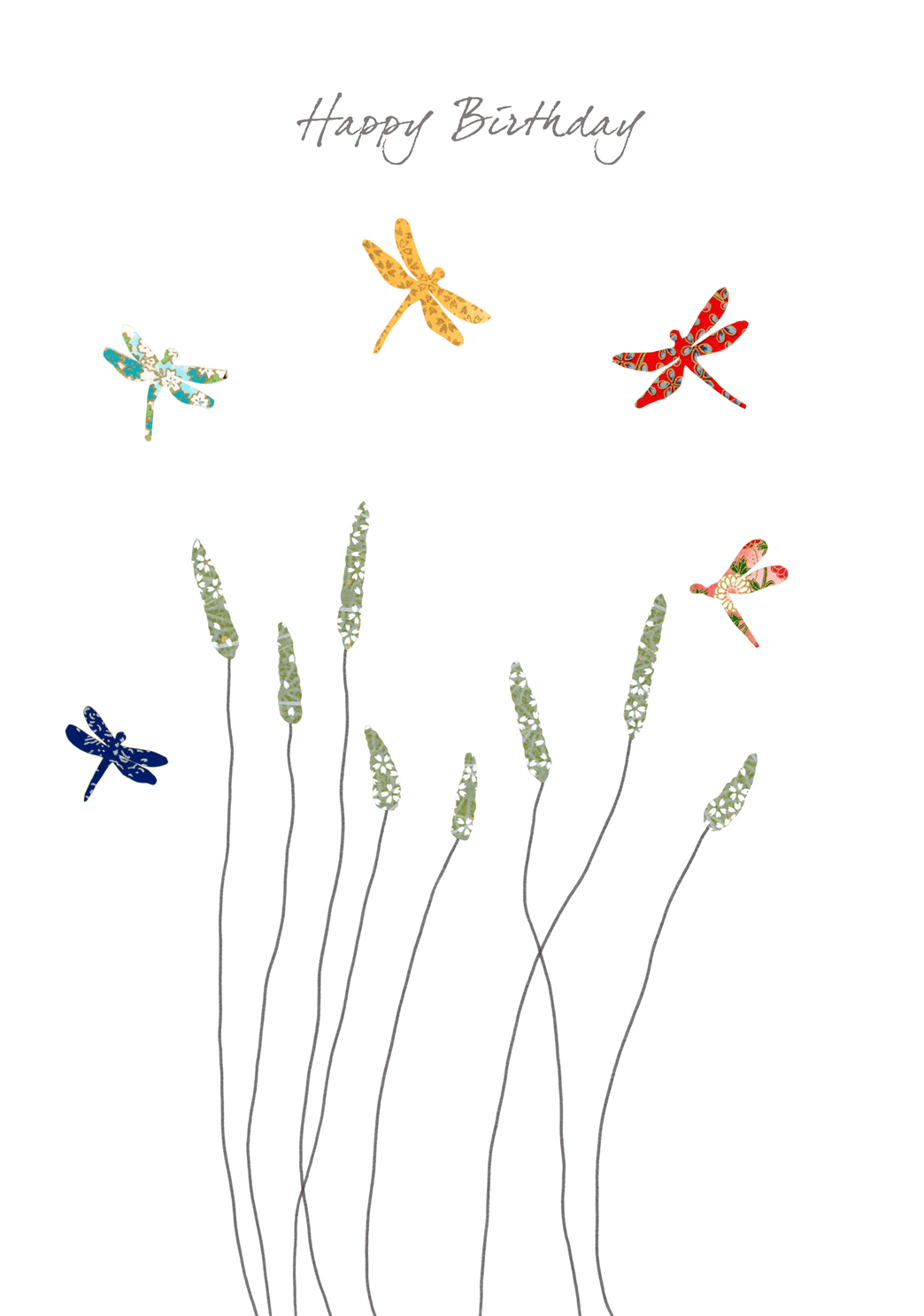 Dragonflies & Grass Birthday Card Dragonflies & Grass Birthday Card