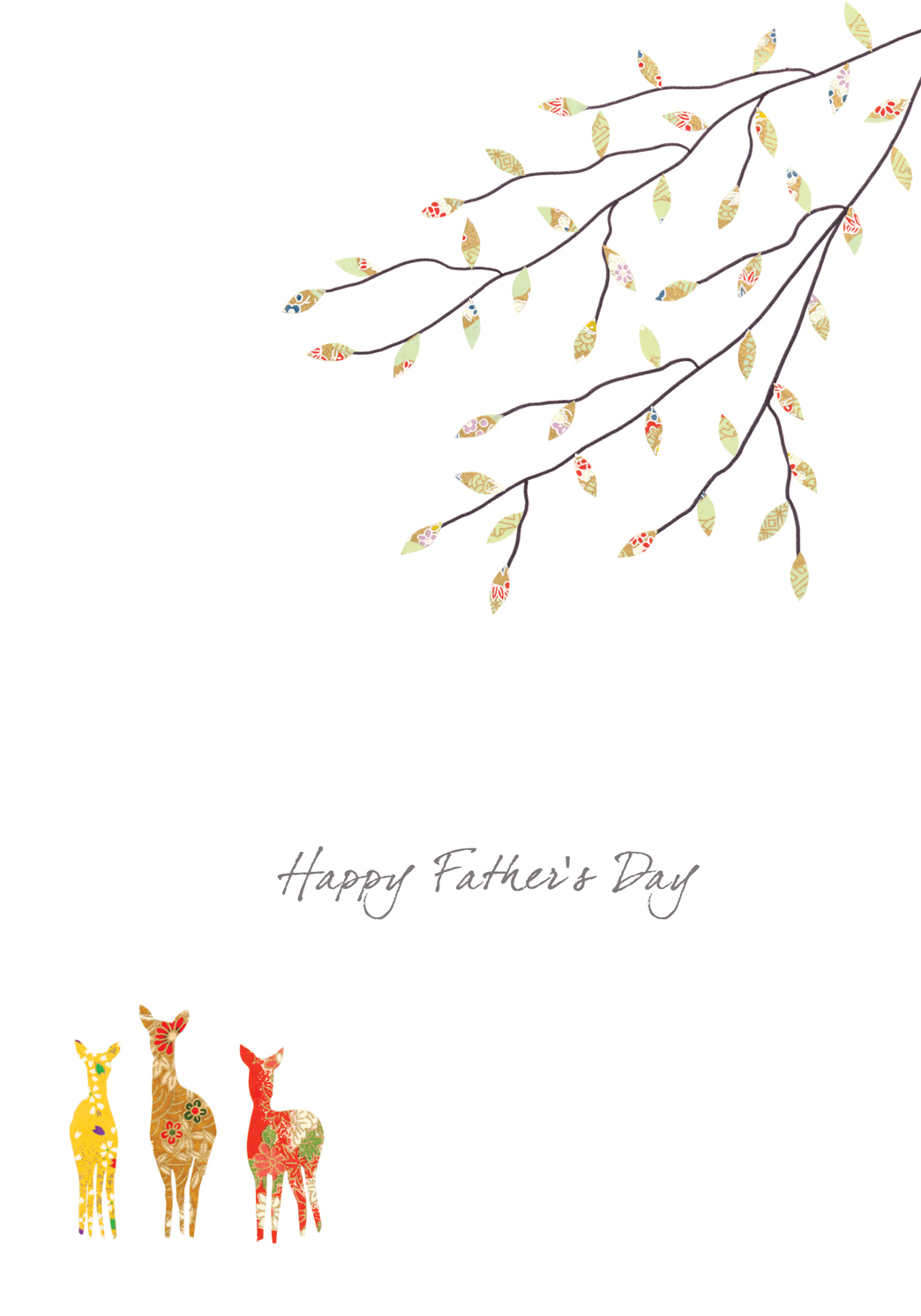 Father's Day Deer Greeting Card Father's Day Deer Greeting Card