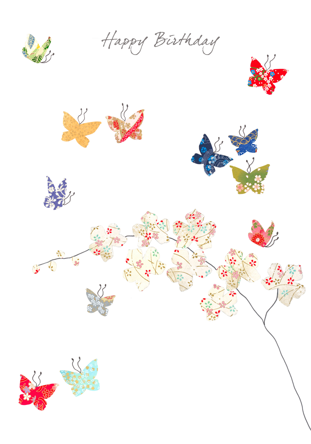 Butterflies & Orchids Birthday Card Butterflies & Orchids Birthday Card