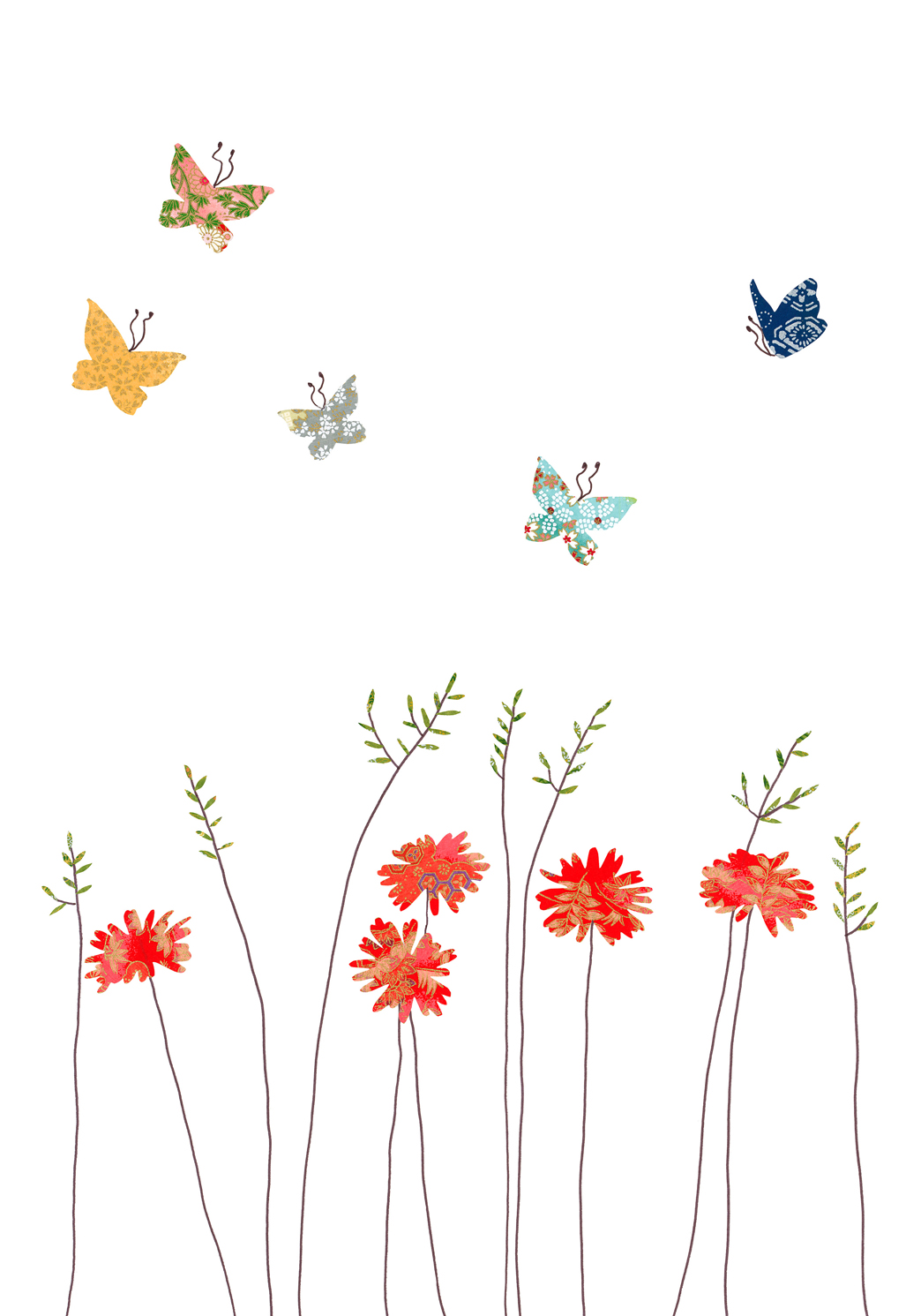 Daisies & Butterflies Greeting Card Daisies & Butterflies Greeting Card