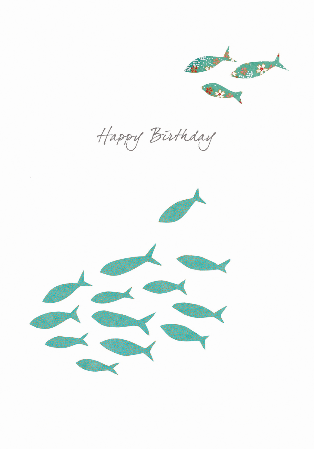 Fusilier Fish Shoal Birthday Card Fusilier Fish Shoal Birthday Card