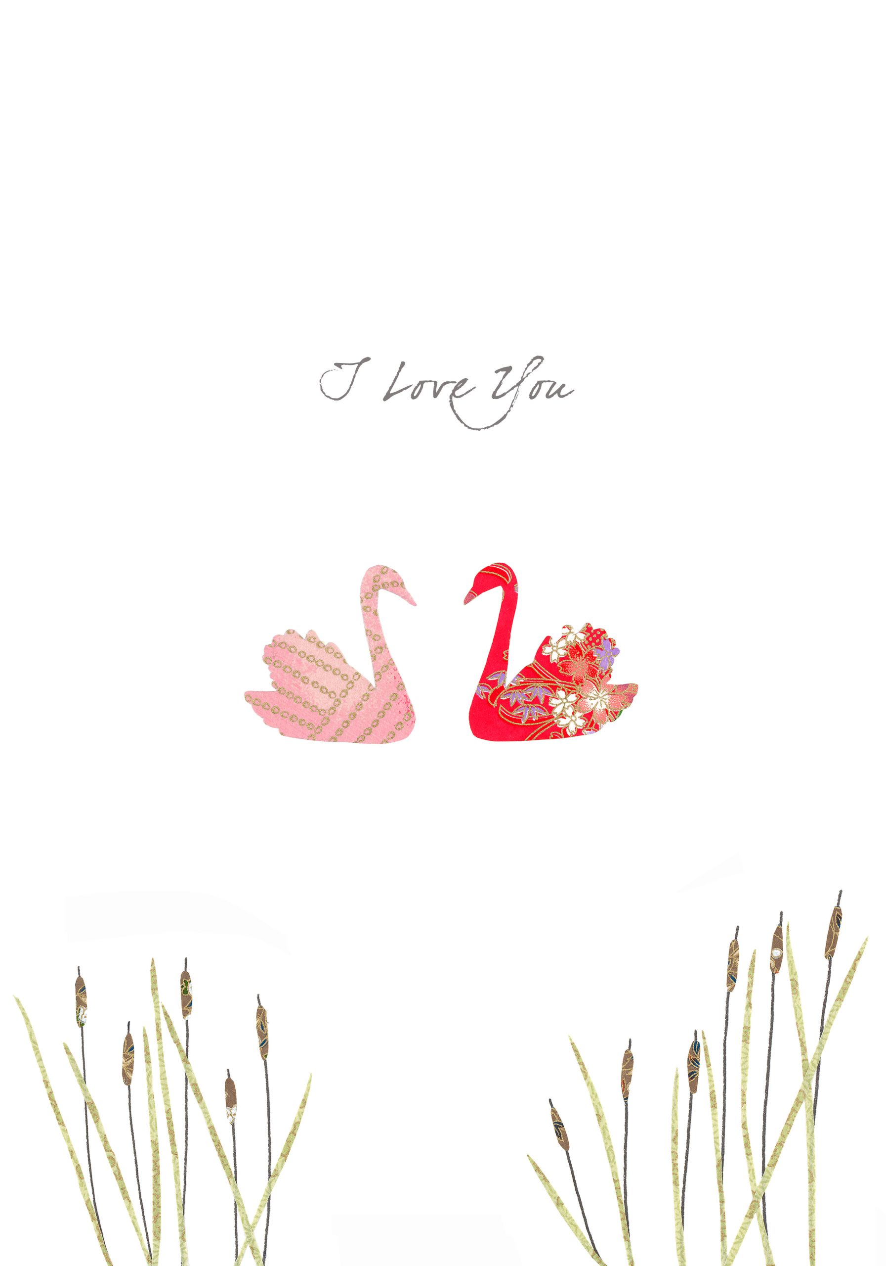 Swans I Love You Greeting Card Swans I Love You Greeting Card