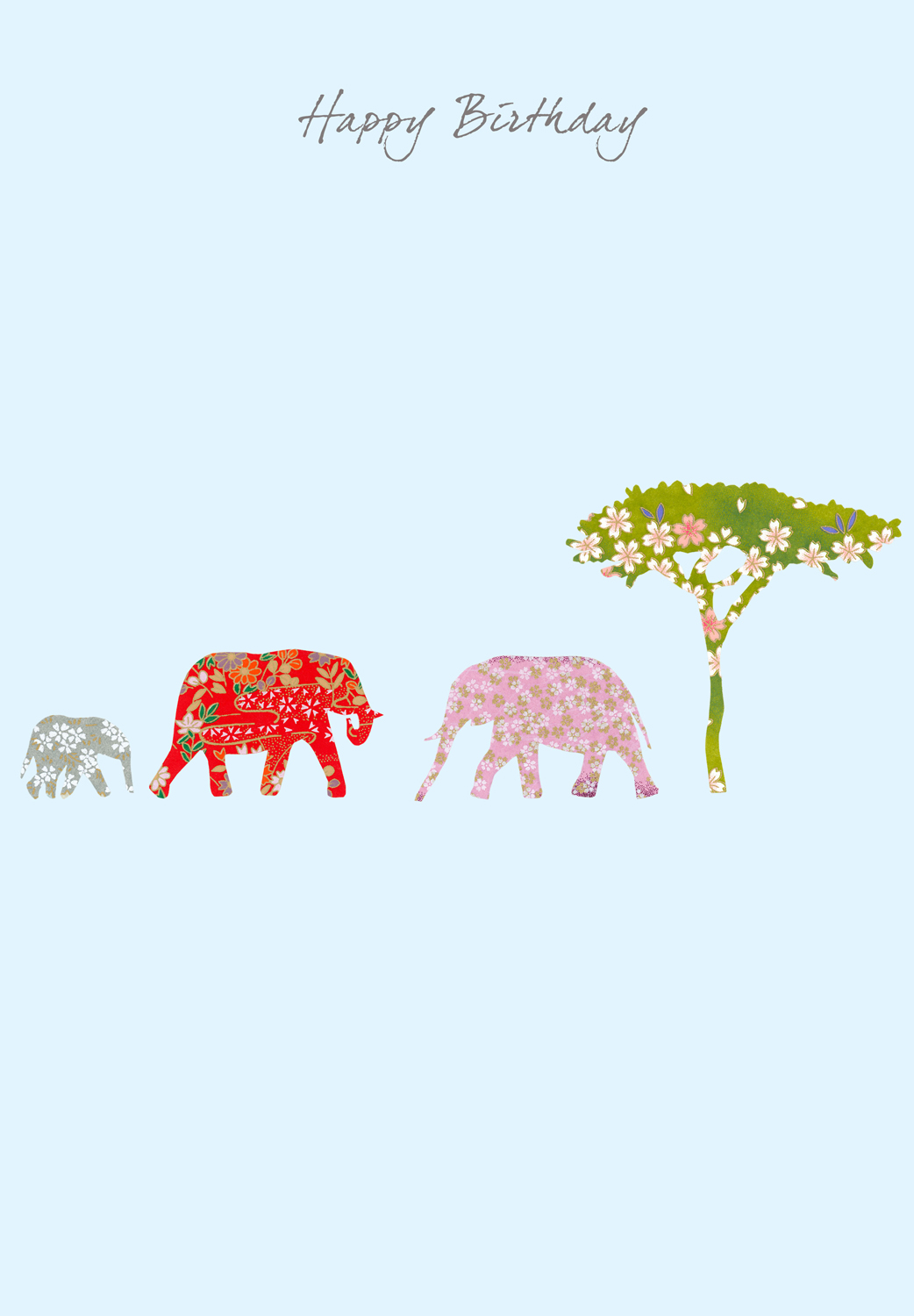 Elephant & Tree Birthday Card Elephant & Tree Birthday Card