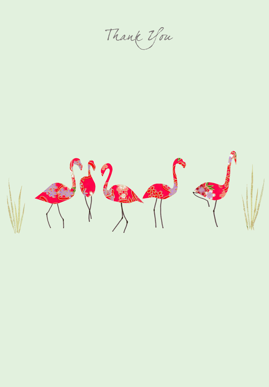 Flamingo Thank You Greeting Card Flamingo Thank You Greeting Card